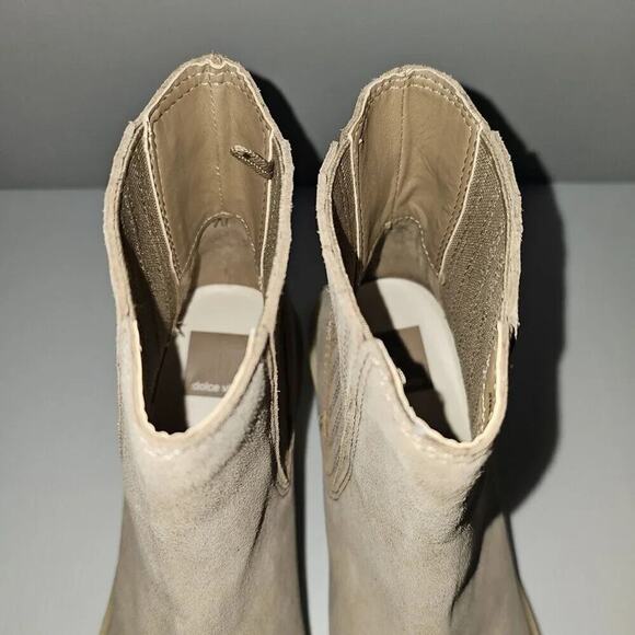 Dolce Vita Caster H20 Ankle Bootie Womens 10 Tan Suede Waterproof Platform Fall - Picture 12 of 16